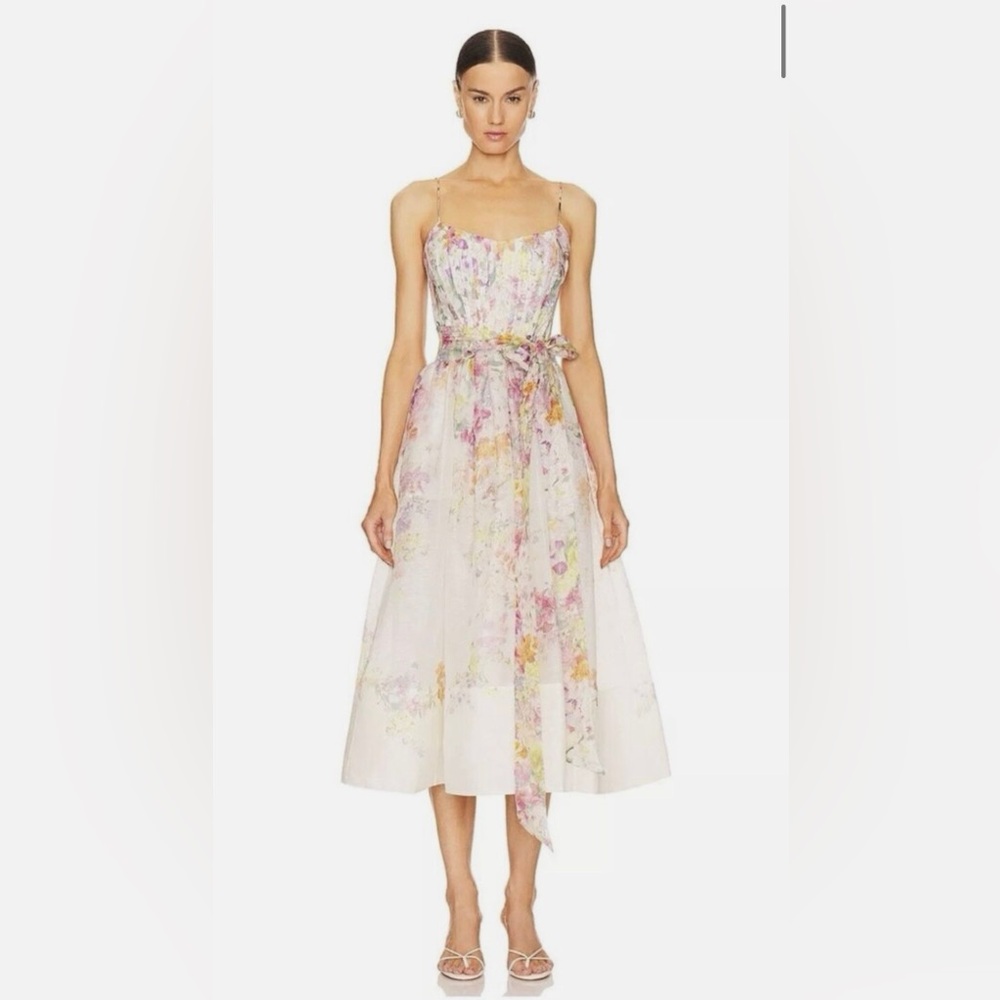 Zimmerman Natura Corset Midi Dress
